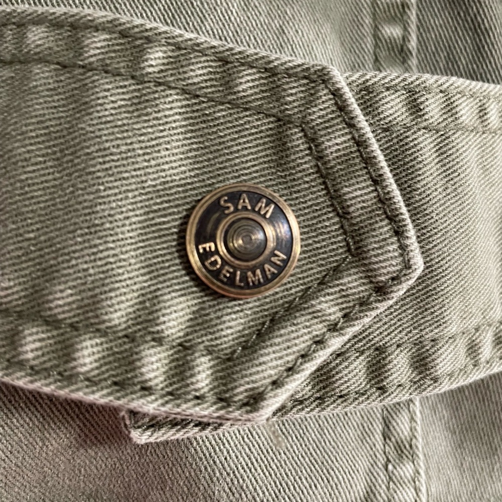 Sam Edelman Cropped Moto Jacket XS -army green - Picture 5 of 15